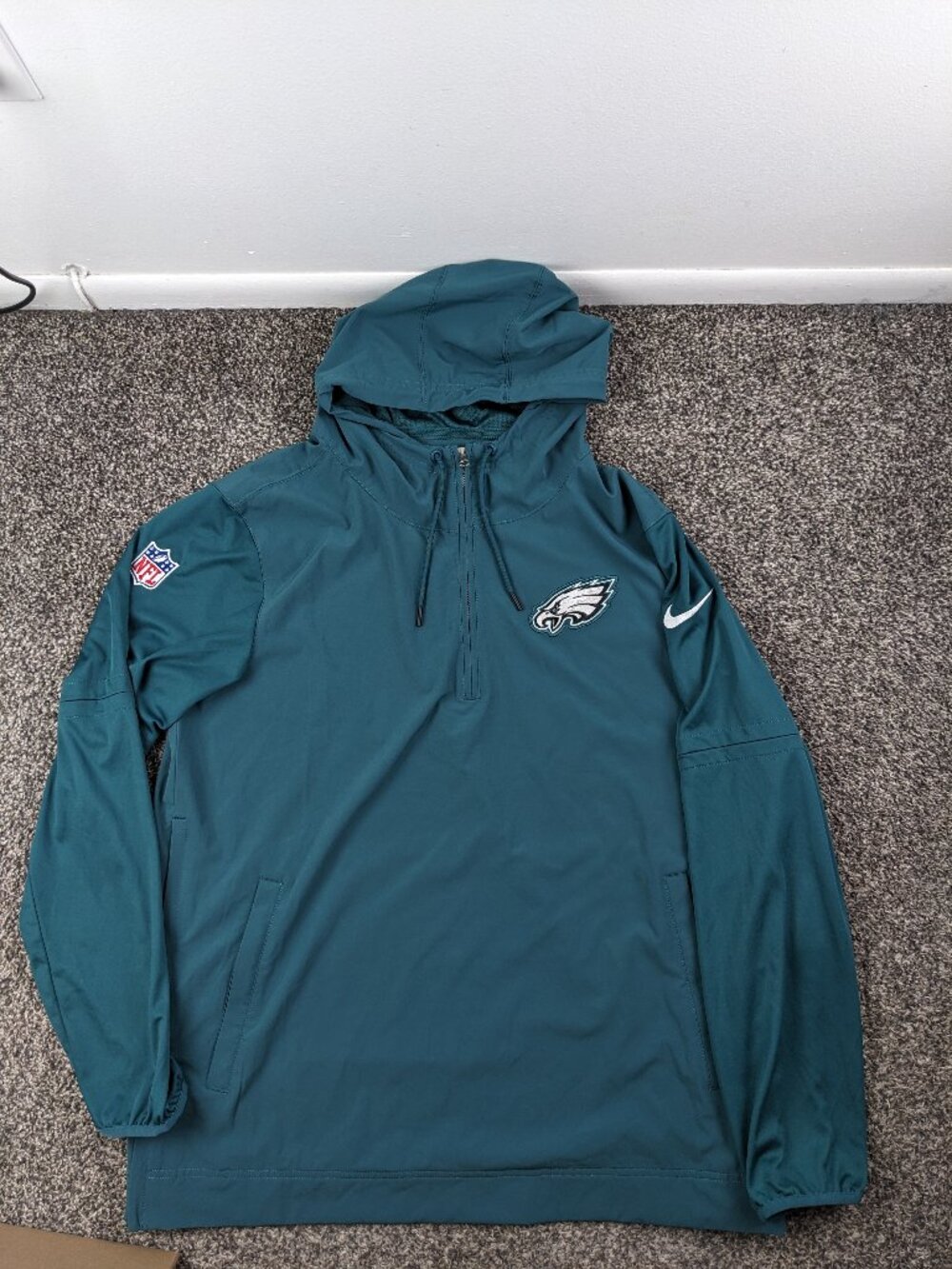2023 Philadelphia Eagles Jacket Nike Performance Windbreaker 1/2 Zip Mens Large